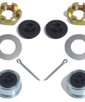 Two Set Trailer Nut Kit For 1 Inch Spindle Shafts With Castle Nuts Washers Cotter Pins Dust Caps And Rubber Plugs Fits 1 Inch Shaft 3500lb Trailer Axle Luxury Hub Bearing Kit With 10 Pieces