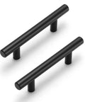Two 45 Pack 3 Inch Matte Black Cabinet Pulls Stainless Steel Drawer Handles For Cabinets And Drawers, 5 Inch Overall Length