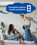 Family enjoying cozy time on sofa with insulated wall, highlighting Sturdy Eva Foam Wall Gaskets Standard Switch Plates Draft Stoppers.