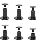 Top Shelf Kickass Chicago Screws Assorted Hardware Kit Including Six Hella Versatile Sizes Perfect For Heavy Duty Leather Working Bookbinding And All Your Favorite Home Projects Featuring Solid Gun Black Finish - mix of gun black screws with bases.