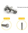 All In One Heavy Duty 48Pcs M10 Stainless Steel Hex Bolts Nut Washer Kit With Storage Case 304 Grade hex heads and fine threads