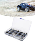 522Pcs RC Screw Kit Stainless Steel Universal Fastener Hardware Set For Beefy Heavy Duty RC Cars And Trucks Repair And Maintenance Upgrade Comes With Flat Head And Round Head Screws Nuts And More, organized case