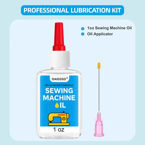 Clear Residue Free 1oz Fine Light Sewing Machine Oil With Applicator for needle bar, bobbin area and bearings
