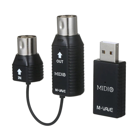 Low Latency Wireless MIDI Adapter And Interface For Keyboards Synthesizers And Controllers Mini Plug And Play Wireless System