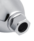 Close-up of Hands-Free Automatic Sensor Urinal Flush Valve with brass body, showing hexagonal fitting for commercial use.