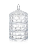 Premium Clear Glass Canisters For Coffee And Sugar, wide mouth design, crystal-like texture, ideal for kitchen storage.