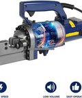 Top Tier Cordless Electric Rebar Cutter Boring Machine RC 20 Hydraulic Cut Off Tool With Brushless Motor For Fast Steel Bar Slicing Portable Power Saw close-up view, highlighting the motor and design.
