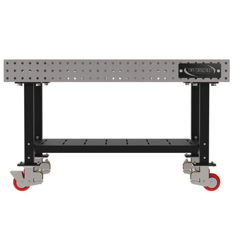 Heavy Duty Rolling Welding Fixture Table 60 X 36 Inch with steel grid top and non-marking caster wheels for shop fabrication.