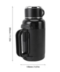 Road Ready Car Electric Kettle Forged From 304 Stainless Steel Features Anti Dry Burn Tech Heats Up Quick For Truckers Brewing Strong Coffee Without The Drama On Highway Runs side view with handle