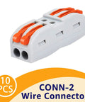 Super Easy Push In Lever Wire Connectors 10 Pack Quick Splice Terminals for straightforward use in DIY electrical projects.