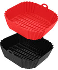 2 Pack 8.5 Inch Square Air Fryer Silicone Liners Reusable Nonstick Heat Resistant Easy Clean Air Fryer Accessories That Fit 4 To 7 Qt Durable Oven Safe Liners So You Can Save Bucks And Cut Waste