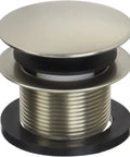 12 Inch And 4 Inch Bath Waste And Overflow Assembly With Tip-Toe Drain Plug And Illusionary Faceplate, Satin Nickel Finish