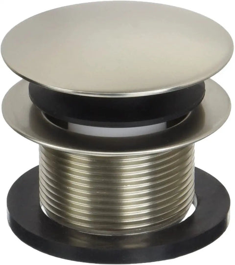12 Inch And 4 Inch Bath Waste And Overflow Assembly With Tip-Toe Drain Plug And Illusionary Faceplate, Satin Nickel Finish