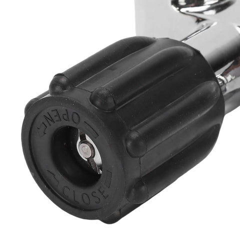3500 PSI Scuba Tank Valve DIN Yoke Stainless Steel M18x1.5 Thread close-up, showing durable sealing for rugged marine use