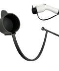Ultra Durable J1772 EV Charger Plug Port Cover With Waterproof Soft Silicone craftsmanship in black for all-weather protection.