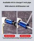 3 In 1 Electric Drill Pipe Extractor Kit for removing broken pipes with electric drill and booster rod, blue steel tool