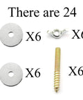 Ready To Rock M6 Hanger Bolts Kit With Wing Nuts And Flat Washers Galvanized Steel Hardware includes 6 bolts, 6 wing nuts, 6 washers.