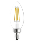 Relax LED Light Bulbs Set 60 Watt Equivalent, Soft White Clear Decorative Bulbs, Small Base, single bulb front view