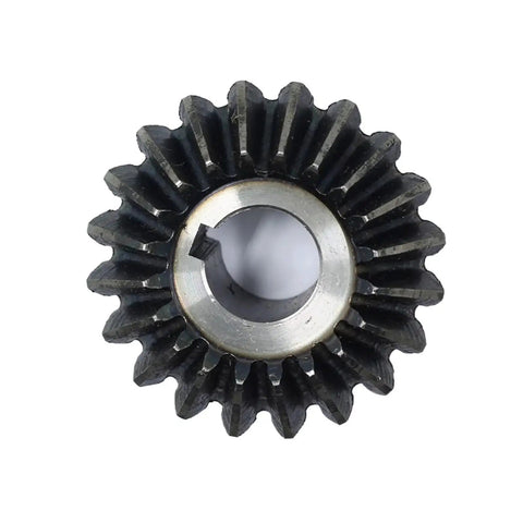 Top view of Beefy Heavy Duty Steel Pinion Gear Set 2 Module 15 Tooth Bevel Gear With Keyway 1 to 1 For 90 Degree Power Transmission In 45 Steel