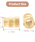 M5 Brass Heat Set Threaded Inserts Kit For Plastic 3D Printing, Knurled Insert Nuts Pack Of 50, Durable Brass Construction