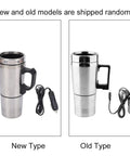 New and old models of Road Trip Ready 12V Car Electric Kettle, rust-proof stainless steel, 12V DC, heating cup.