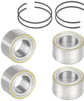 4Pcs Front Rear Wheel Bearings And Circlip Kit For Quick Garage Swaps featuring four heavy duty bearings and two circlips.