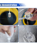 Use demonstration of the Easy Grip Hand Fuel Siphon Pump Kit For Zero Hassle Gas Oil And Diesel Transfer Plus Hella Flexible Silicone Bulb.