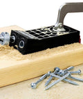 Pocket Hole Jig For Thick Wood Materials One And One Half Inch Or More With One Half Inch Bit Hardened Steel Bushings Dual Position Fence