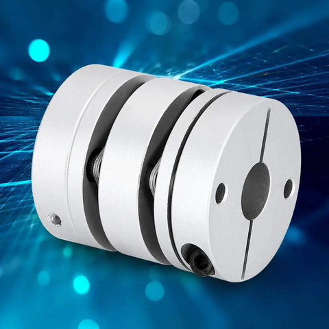 Heavy Duty GL 44 Millimeter Motor Coupling Shaft Adapter Sleeve connecting rod on a blue background for precision transmission.