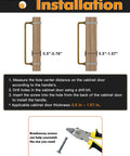 Installation instructions for 10 Pack Antique Brass Cabinet Pulls 6.3 Inch Hole Center Vintage Retro Drawer Handles.