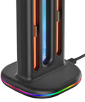 Controller Fast Charging Station With Touch Glow Lights For Nintendo Switch 2 Featuring 9 Color Breathing Modes Instant Status Tracking Quick Plug Play Gaming Rgb Vibe Dock close-up of illuminated charging dock with colorful base.