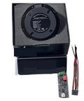 Integrated Motor Module With 17 Nm Torque For Robotic Systems And Industrial Automation, Beefy Torque Drive Unit, Modular Motor Module For Robotic Stride Style Bots, Easy Mount, Durable, High Performance. Black motor module with control board and wires