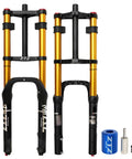 Beefy Fat Tire Front Fork With Air Suspension 180mm Travel 135mm Hub Spacing Rebound Adjustable Lockout 9mm QR Straight Steerer