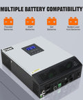 2400W Solar Inverter With 24 Volt DC Input To 110 And 120 Volt AC Pure Sine Wave 50 Amp PWM Charge Controller Hybrid Inverter