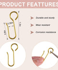 120 Pieces Gold S Shaped Curtain Track Hooks For Ceiling Drape Wire Hangers, 3.5 cm metal hook, durable and corrosion resistant