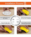Step-by-step installation process of Five Pack Sanding Blocks Set With Round And Mouse Shapes, Hook And Loop Sanding Block Kit