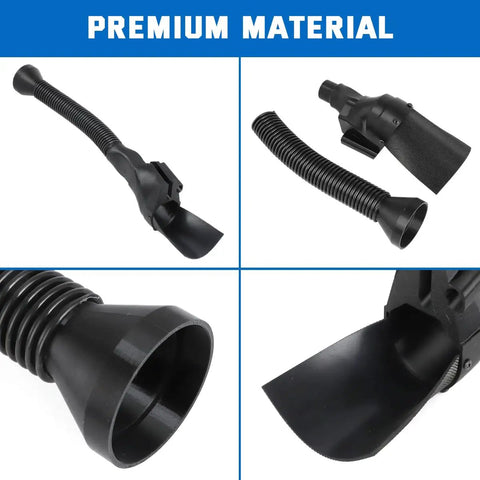 Components of Miter Saw Dust Collection Upgrade Kit For DWS709 DW718 DWS779 DWS780 DWS782 DHS790 showing hose and fittings