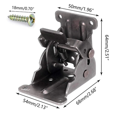 Heavy Duty Self Locking Hinge Set Eight Pack Rustproof Steel Brackets For Folding Tables Rock Solid 90 Degree Pivot Hardware Upgrade Built Tough To Handle Any Daily Grind Or Weekend Setup