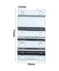 Two Pack 71x35mm Support Hinges For Cabinets Suitcases And Boxes Heavy Duty Box Hinges with pre-drilled holes for easy mounting.