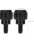 Heavy Duty Black M3.5 6-32 Computer Thumb Screws 100 Pcs Carbon Steel Case Fasteners, black PC side panel screws shown with 0.31 in size
