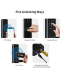 Top Shelf Smart Biometric Fingerprint Door Lock Featuring Wifi Remote Access And Companion Mobile App Integration For Quick Keyless Entry options displayed.