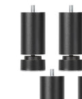 Beefy Aluminum Furniture Support Legs 25cm Set Of 4 Heavy Duty Table Feet For Cabinets Beds Sofas And More With 10mm Threaded Holes Anodized Black Easy Install