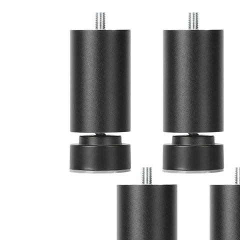 Beefy Aluminum Furniture Support Legs 25cm Set Of 4 Heavy Duty Table Feet For Cabinets Beds Sofas And More With 10mm Threaded Holes Anodized Black Easy Install