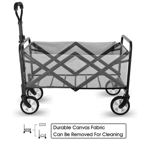 Versatile Collapsible Folding Wagon Cart Heavy Duty Utility Wagon With All Terrain Wheels For Camping Beach Garden Tailgate Outdoor Sports And Easy Storage Red Built For Haul And Go Adventure