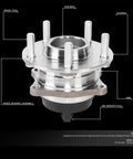 Rear Wheel Bearing Hub Assembly With Speed Sensor Replacement For Hyundai Santa Fe 2007-2020 Veracruz 2007-2012 And Kia Sorento 2011-2015 Plus Santa Fe XL 2019 OE Quality Steel, showing components labeled.
