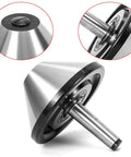 Bull-nose live center with MT3 taper, 75° triple-bearing alloy steel lathe center for large hollow workpieces, Amazon
