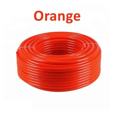 Heavy Duty Polyurethane Air Hose Plus Pneumatic Tubing For Compressors Featuring Slick Smooth Bore Rock Solid For Shop Gear And Automation Built Tight With Kickin Flexibility 20 Meter Orange 14Mm Od 10Mm Id, rolled orange hose.