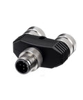 M12 5 Pin Male To 2x M12 5 Pin Female Y Type Circular Connector 12mm Sensor Power Supply Outdoor IP67 Waterproof