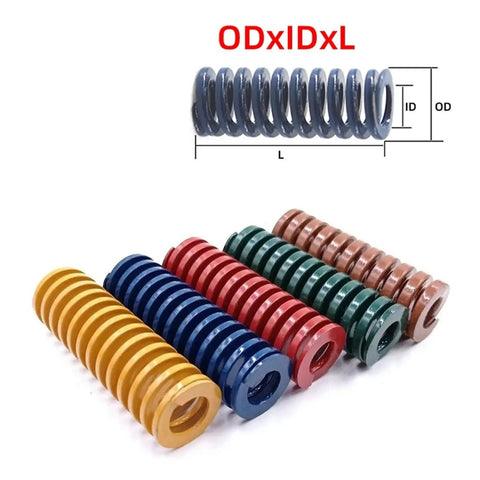 Super Tough 1 Pcs Alloy Steel Compression Spring For Industrial Loading Mold Applications Measuring 20x10x25 Mm With Durable Resilience And Precise Design in colorful variations.