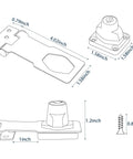 Technical diagram of Keyed Hasp Lock 4 Inch Heavy Duty Pack Lock Clasp with dimensions and components.